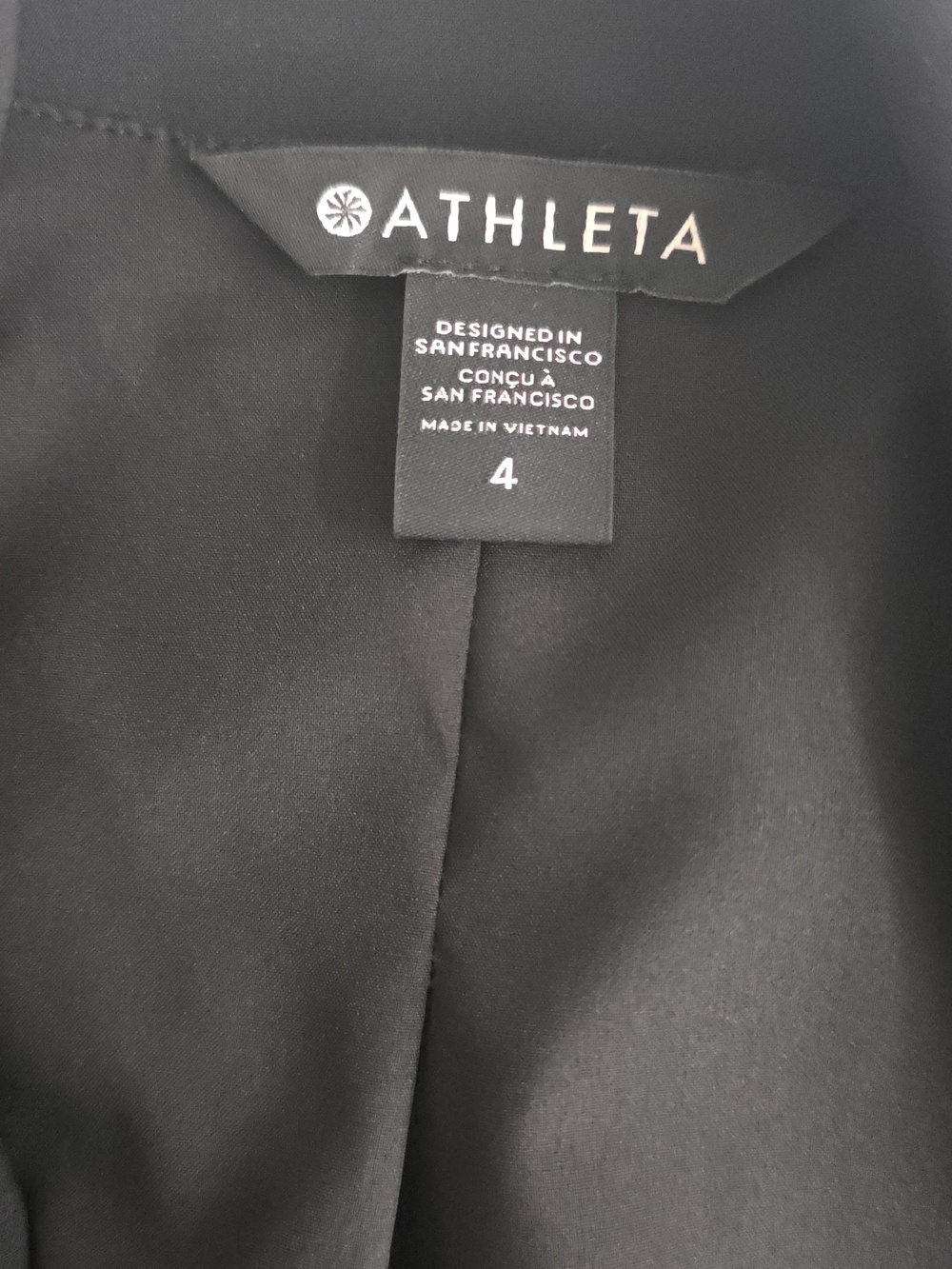 ATHLETA NWT Black Tailored Blazer Cinched Waist Chic Style Size 4 - Picture 6 of 8